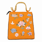 Tasche Leinen, Bambushenkel, Handtaschen, Asiatisch, 6599